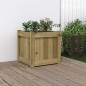 vidaXL Jardinera madera maciza de pino impregnada 40x40x40 cm vidaXL Jardinera madera maciza de pino impregnada 40x40x40 cm