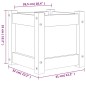 vidaXL Jardinera madera maciza de pino 31x31x31 cm
