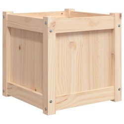 vidaXL Jardinera madera maciza de pino 40x40x40 cm