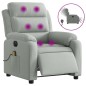 vidaXL Sillón reclinable de masaje eléctrico terciopelo gris claro vidaXL Sillón reclinable de masaje eléctrico terciopelo gris claro