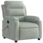 vidaXL Sillón reclinable de masaje eléctrico terciopelo gris claro vidaXL Sillón reclinable de masaje eléctrico terciopelo gris claro