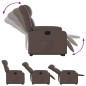vidaXL Sillón reclinable elevable eléctrico de cuero sintético marrón vidaXL Sillón reclinable elevable eléctrico de cuero sintético marrón