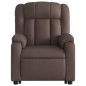 vidaXL Sillón reclinable elevable eléctrico de cuero sintético marrón vidaXL Sillón reclinable elevable eléctrico de cuero sintético marrón