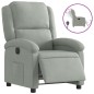 vidaXL Sillón reclinable eléctrico de terciopelo gris claro vidaXL Sillón reclinable eléctrico de terciopelo gris claro