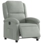 vidaXL Sillón reclinable eléctrico de terciopelo gris claro vidaXL Sillón reclinable eléctrico de terciopelo gris claro