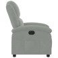 vidaXL Sillón reclinable eléctrico de terciopelo gris claro vidaXL Sillón reclinable eléctrico de terciopelo gris claro