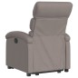 vidaXL Sillón reclinable elevable tela gris taupe