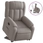 vidaXL Sillón reclinable elevable tela gris taupe vidaXL Sillón reclinable elevable tela gris taupe