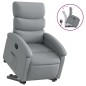 vidaXL Sillón reclinable elevable de tela gris claro vidaXL Sillón reclinable elevable de tela gris claro