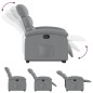 vidaXL Sillón reclinable elevable de tela gris claro vidaXL Sillón reclinable elevable de tela gris claro