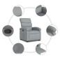 vidaXL Sillón reclinable elevable de tela gris claro vidaXL Sillón reclinable elevable de tela gris claro
