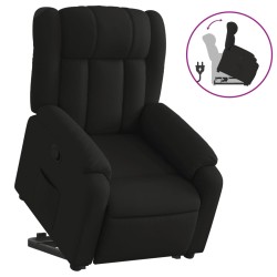 vidaXL Sillón reclinable elevable tela negro