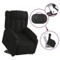 vidaXL Sillón reclinable elevable tela negro vidaXL Sillón reclinable elevable tela negro