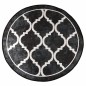 vidaXL Alfombra lavable antideslizante negro y blanco Ø 120 cm vidaXL Alfombra lavable antideslizante negro y blanco Ø 120 cm