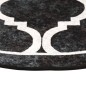 vidaXL Alfombra lavable antideslizante negro y blanco Ø 120 cm vidaXL Alfombra lavable antideslizante negro y blanco Ø 120 cm
