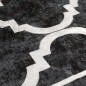vidaXL Alfombra lavable antideslizante negro y blanco Ø 120 cm vidaXL Alfombra lavable antideslizante negro y blanco Ø 120 cm