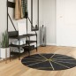 vidaXL Alfombra lavable antideslizante negro y dorado Ø 120 cm vidaXL Alfombra lavable antideslizante negro y dorado Ø 120 cm