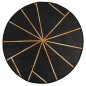 vidaXL Alfombra lavable antideslizante negro y dorado Ø 120 cm vidaXL Alfombra lavable antideslizante negro y dorado Ø 120 cm