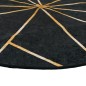 vidaXL Alfombra lavable antideslizante negro y dorado Ø 120 cm vidaXL Alfombra lavable antideslizante negro y dorado Ø 120 cm