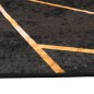 vidaXL Alfombra lavable antideslizante negro y dorado 120x180 cm vidaXL Alfombra lavable antideslizante negro y dorado 120x180 cm