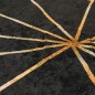 vidaXL Alfombra lavable antideslizante negro y dorado 120x180 cm vidaXL Alfombra lavable antideslizante negro y dorado 120x180 cm