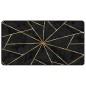 vidaXL Alfombra lavable antideslizante negro y dorado 80x150 cm