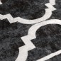 vidaXL Alfombra lavable antideslizante negro y blanco 80x150 cm vidaXL Alfombra lavable antideslizante negro y blanco 80x150 cm