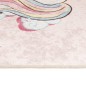 vidaXL Alfombra niños lavable antideslizante unicornio rosa 160x230 cm