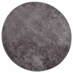 vidaXL Alfombra lavable antideslizante gris Ø 200 cm