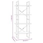 vidaXL Estantería contrachapada 4 niveles roble ahumado 60x30x140 cm vidaXL Estantería contrachapada 4 niveles roble ahumado 60x30x140 cm