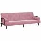 vidaXL Sofá cama con reposabrazos terciopelo rosa vidaXL Sofá cama con reposabrazos terciopelo rosa