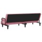 vidaXL Sofá cama con reposabrazos terciopelo rosa vidaXL Sofá cama con reposabrazos terciopelo rosa