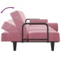 vidaXL Sofá cama con reposabrazos terciopelo rosa vidaXL Sofá cama con reposabrazos terciopelo rosa
