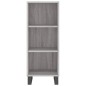 vidaXL Aparador alto madera contrachapada gris Sonoma 34,5x34x180 cm vidaXL Aparador alto madera contrachapada gris Sonoma 34,5x34x180 cm
