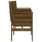vidaXL Banco jardín con mesa 2 plazas madera maciza pino marrón miel vidaXL Banco jardín con mesa 2 plazas madera maciza pino marrón miel