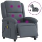 vidaXL Sillón reclinable de masaje eléctrico terciopelo gris oscuro vidaXL Sillón reclinable de masaje eléctrico terciopelo gris oscuro