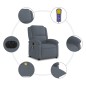 vidaXL Sillón reclinable de masaje eléctrico terciopelo gris oscuro vidaXL Sillón reclinable de masaje eléctrico terciopelo gris oscuro