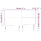 vidaXL Cabecero con LED de tela marrón oscuro 183x16x118/128 cm
