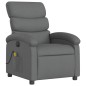 vidaXL Sillón reclinable de masaje eléctrico tela gris oscuro vidaXL Sillón reclinable de masaje eléctrico tela gris oscuro