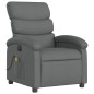 vidaXL Sillón reclinable de masaje eléctrico tela gris oscuro vidaXL Sillón reclinable de masaje eléctrico tela gris oscuro