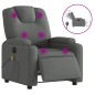 vidaXL Sillón reclinable de masaje eléctrico tela gris oscuro vidaXL Sillón reclinable de masaje eléctrico tela gris oscuro