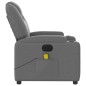 vidaXL Sillón reclinable de masaje eléctrico tela gris oscuro vidaXL Sillón reclinable de masaje eléctrico tela gris oscuro