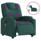 vidaXL Sillón reclinable de masaje eléctrico tela verde oscuro vidaXL Sillón reclinable de masaje eléctrico tela verde oscuro