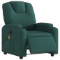 vidaXL Sillón reclinable de masaje eléctrico tela verde oscuro vidaXL Sillón reclinable de masaje eléctrico tela verde oscuro
