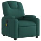 vidaXL Sillón reclinable de masaje eléctrico tela verde oscuro vidaXL Sillón reclinable de masaje eléctrico tela verde oscuro