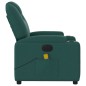 vidaXL Sillón reclinable de masaje eléctrico tela verde oscuro vidaXL Sillón reclinable de masaje eléctrico tela verde oscuro