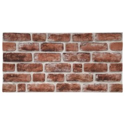 vidaXL Paneles de pared 3D diseño ladrillo marrón oscuro 10 pzas EPS