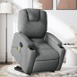 vidaXL Silla de masaje reclinable de pie de tela gris oscuro vidaXL Silla de masaje reclinable de pie de tela gris oscuro