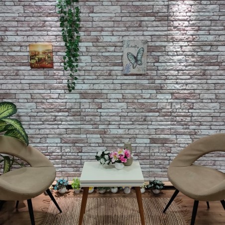 vidaXL Paneles de pared 3D diseño ladrillo gris oscuro 10 pzas EPS