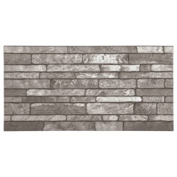 vidaXL Paneles de pared 3D diseño ladrillo gris oscuro 10 pzas EPS